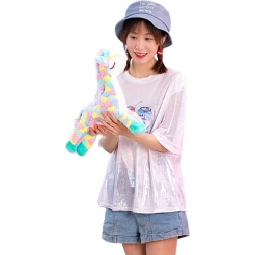 High Quailty 40cm Colorful Sika Deer Plush Toys Soft Animal Giraffe Stuffed Doll Toys Gifts For Children