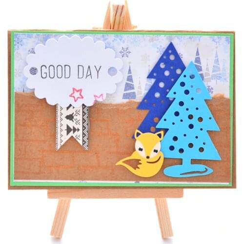 YaMinSanNiO Christmas Tree Dies Fox Metal Cutting Dies for Card Making Scrapbooking Embossing Cuts Stencil Craft New 2019 Dies
