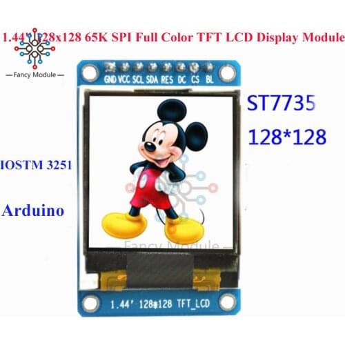 1.44" inch 128x128 65K SPI Color TFT LCD Display Module Replace OLED for Arduino GW
