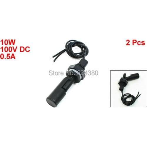 2 Pcs / Lots x Side Horizontal Mount P.P PP Float Switch Fish Tank Pool Liquid Water Level Sensor Black ZPC5