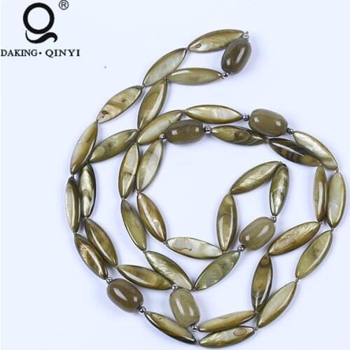 2020 New Style Handmade Customized Jewelry Shell Soap Stone Necklace For Girl