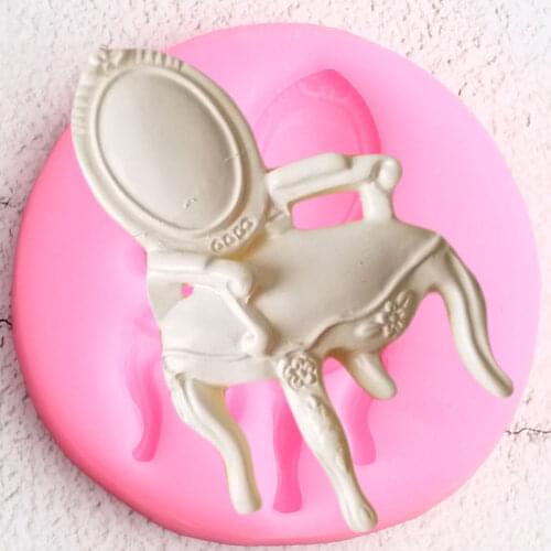 3D Chair Silicone Molds Relief Cupcake Topper Fondant Cake Decorating Tools Soap Ploymer Clay Candy Chocolate Gumpaste Moulds