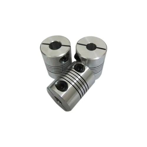 5PCS/LOT 6mm to 8mm Flexible Shaft Coupler 6*8mm Flex Clamp Shaft Coupling Connector Diameter 25mm Length 30mm