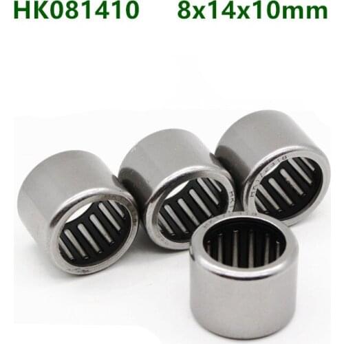 50pcs/100pcs HK081410 HK08x14x10 miniature needle bearing 8mm x 14mm x 10 mm Drawn cup needle roller bearing 8x14x10mm