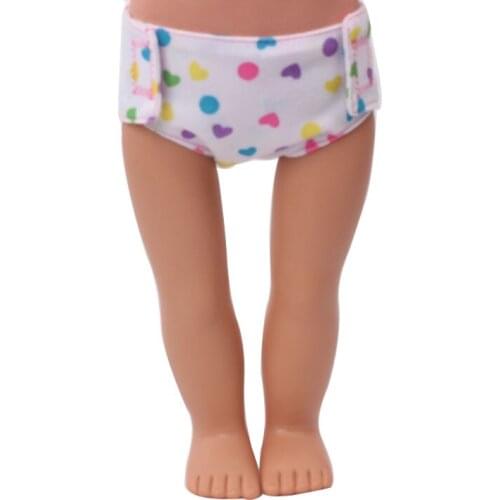 Doll accessories cute Diaper Underwear Pants fit 18 inch Girl dolls and 43 cm baby doll c540-c543