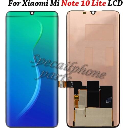 AMOLED Screen For Xiaomi Mi Note 10 Lite LCD Display Screen Display+Touch Screen For Mi note 10 Lite M2002F4LG M1910F4 LCD