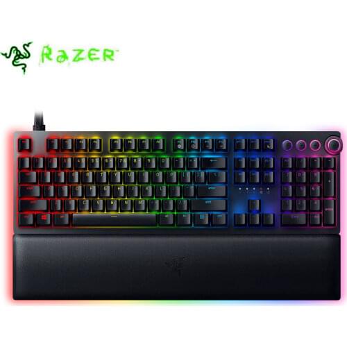 Razer Huntsman V2 Analog Gaming Keyboard with Razer Analog Optical Switches Multimedia Keys RGB Effect USB3.0 Extension Port