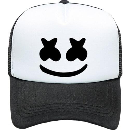 Men Women Marshmallow Baseball Cap Adjustable Smile Face Sunshade Caps Fashion DJ Bone Punk Style Hip Hop Colorful Hat BAG4229