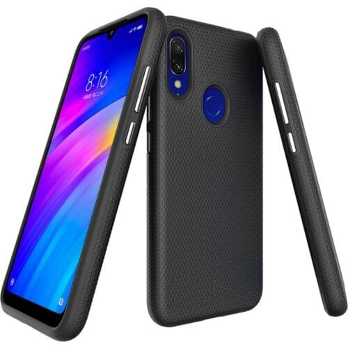 Rugged Cover Case for Xiaomi Redmi 7 Case Luxury Dual Layer Hybrid Silicone Shockproof Armor Phone Case