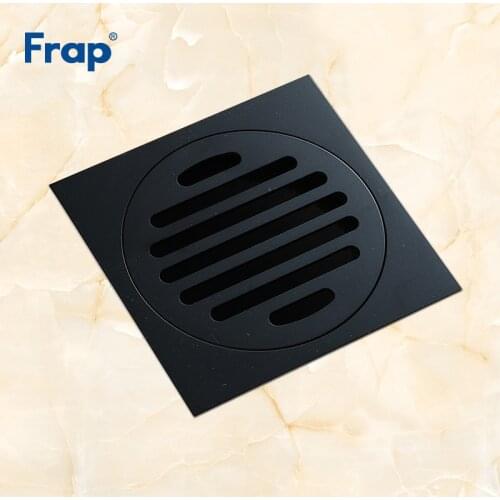 Frap Black Square Drains Shower Floor Drains Shower Cover Washing Drainer Waste Grate Floor Plug Drainage Sink Hole Cover Y38100