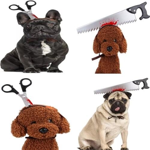 Pet Dog Cats Headdresses For Christmas Halloween Dogs Cats Headgear Santa Headwear Hats Dog Cat Cosplay Clothes