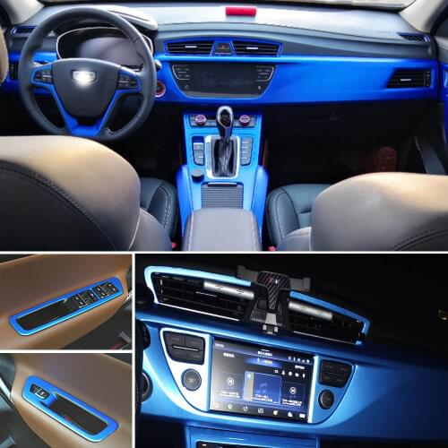 For Geely Atlas Boyue Emgrand NL-3 Proton X70 Interior Central Control Panel Door Handle Carbon Fiber Stickers Decals