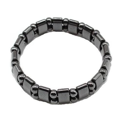 Double Hematite Bracelets Men Black Hematite Stone Charm Bracelets for Women Natural Energy Stone Bracelet Jewelry