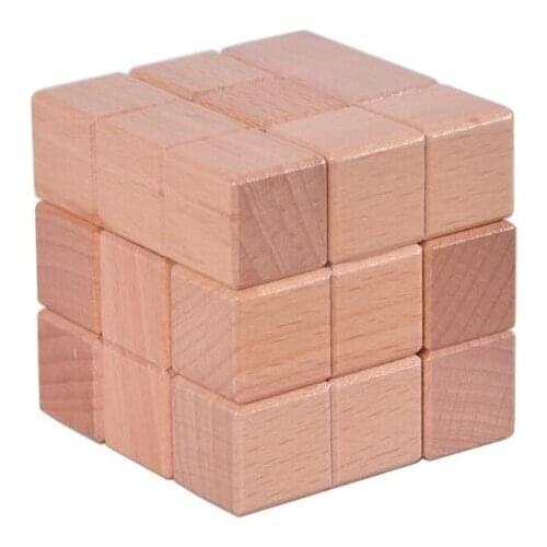 New Quality IQ Wooden Cube Puzzle 3D Mind Brain Teaser Soma Puzzles Game for Adults Kids