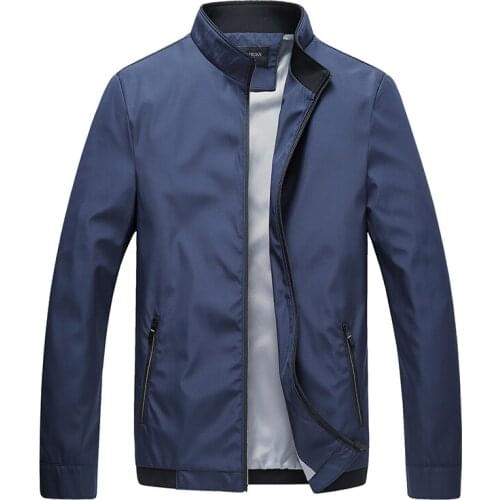 Classic Business Thin Jacket Spring Autumn Male Casual Windbreaker Red Summer Outwear Solid Overcoat Office Dress Varsity Coat