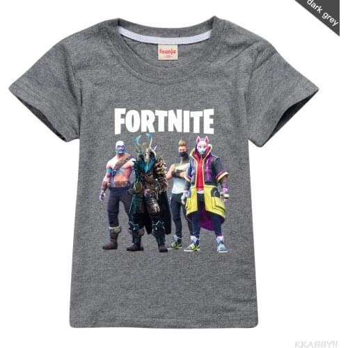 Fortnites Summer Boys Cute Pure Color T shirt Kid Children Print Tops Tee T-shirt Baby Casual Home Wear Clothes
