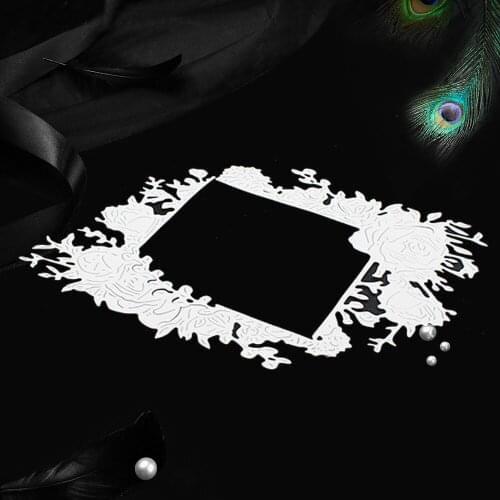 Flower Dies Rose Frame Metal Cutting Dies for Scrapbooking New Craft Die Cuts Card Making Embossing DIY