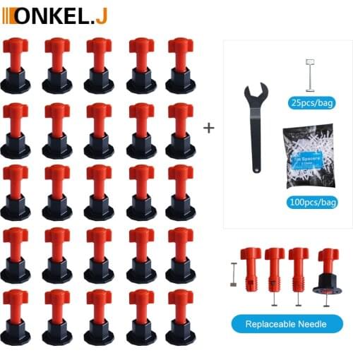ONKEL.J Reusable Wall Tile Leveling System Toolkit Leveler Wedges Tile Spacers for Flooring Wall Tile Carrelage Leveling System