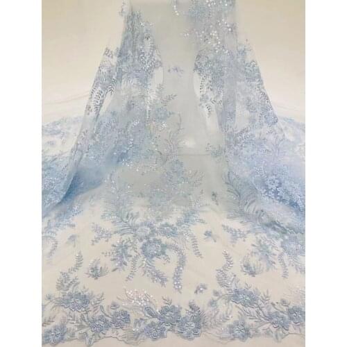 New high-end exquisite bead tube flowers + sequined tulle embroidery, suitable for fashionable ladies' skirts