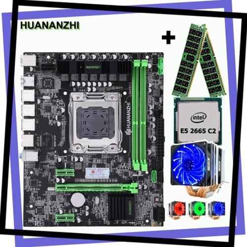 Highly recommend HUANANZHI X79 motherboard CPU RAM combos Intel Xeon E5 2665 C2 RAM 8G(2*4G) DDR3 REG ECC 6 heatpipes cooler
