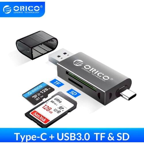 ORICO Card Reader USB 3.0 2 In 1 SD/Micro SD TF OTG Smart Memory Type C Card Reader High-speed Adapter for PC Computer Laptop