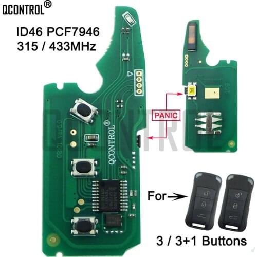 QCONTROL Car Remote Key Electronic Circuit Board 433MHz PCF7946A For Porsche Cayenne 2004 2005 2006 2007 2008 2009 2010 2011