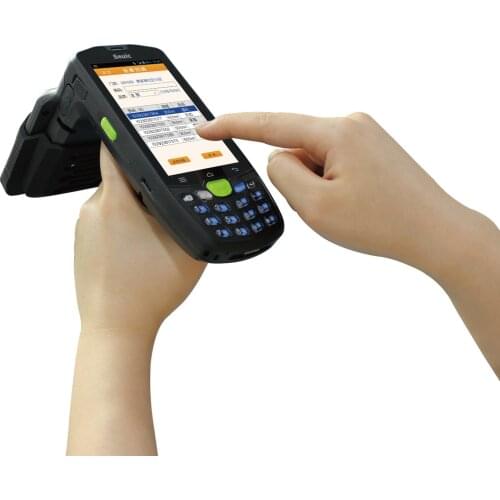 AUTOID UHF RFID Reader With Impinj Indy R2000 840-960MHz Long Distance Support Seuic Barcode Scanner 4G WIFI Bluetooth 4 Inch