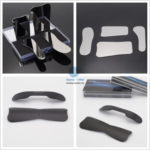 Dental Oral Photographic Black Background Board and 4pcs 4Pcs Stainless Steel Mirror Set