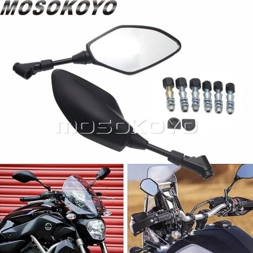 Universial Rear View Side Mirrors For Yamaha MT07 MT09 MT03 FZ07 FZ09 FJ09 MT10 XJR1300 XJR1200 XJ6 FZ6 FZ1 FZ8 Tracer 900/GT