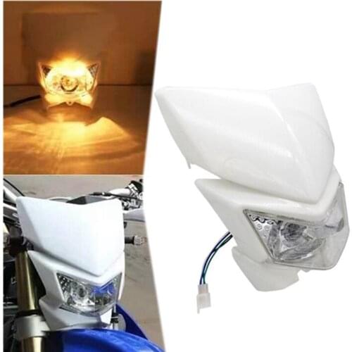 Motorcycle Universal Headlight Fairing Dirt Bike head light lamp Accessiores for Yamaha Honda Kawasaki KMX YZ CRF XR