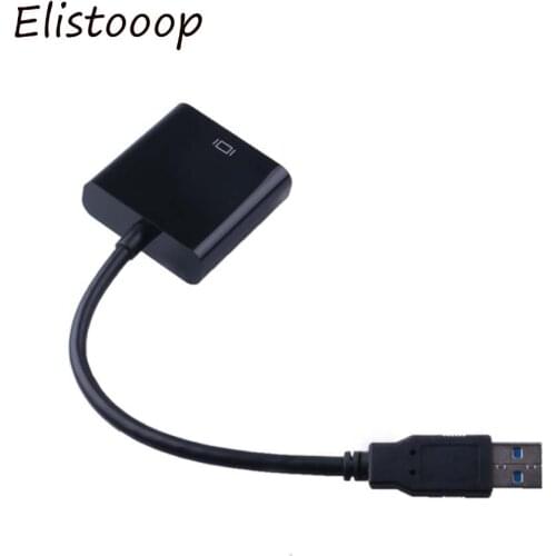 Elistooop 2019 USB 3.0 to VGA Multi display Adapter Converter External Video Graphic Card for WIN7 WIN8 Vista