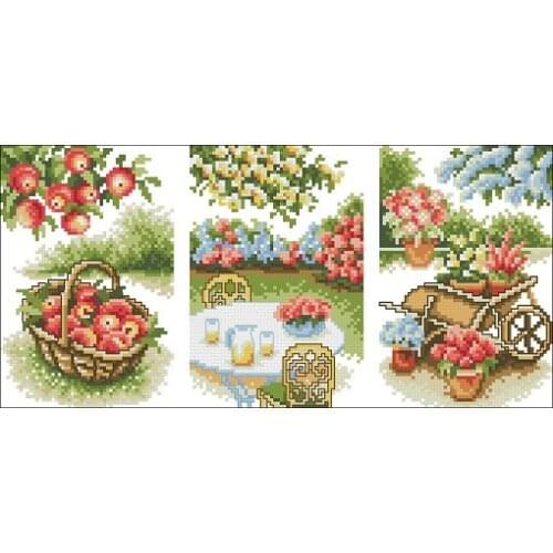 Vervaco_PN-0147094 Garden Needlework,For Embroidery,DIY 14CT Unprinted Arts Cross stitch kits Set Cross-Stitching Home Decor