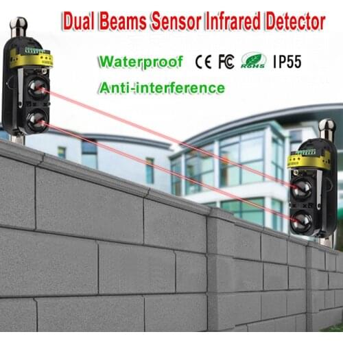 External Positioning Alarm Detector Infrared Beam Sensor Barrier For Gates, Doors, Windows Protection Against Hacking System