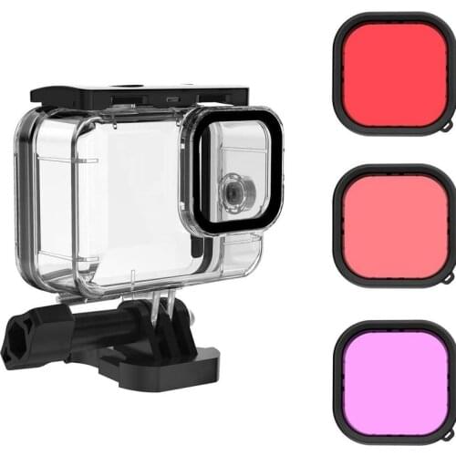 Waterproof Case for GoPro Hero 9 Black 3 Pack Dive Filter 45M Underwater Scuba Snorkeling Deep Diving for Go Pro 9 Accessories