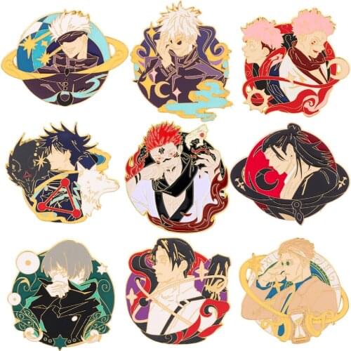 Japan Anime Icons Jujutsu Kaisen Enamel Pin Brooches Clothes Backpack Badge Lapel Pins Jewelry Friends Christmas Gifts