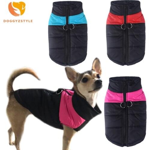 Winter Warm Pet Dog Clothes Fashion Pop Waterproof Winter Warm Padded Coat Pet Vest Jacket For Small Dogs Chihuahua Costumes
