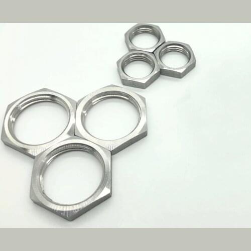 1/8" 1/4" 3/8" 1/2" 3/4" 1" - 4" Female Thread Hex Lock Nut Pipe Fitting 304 Stainless Steel
