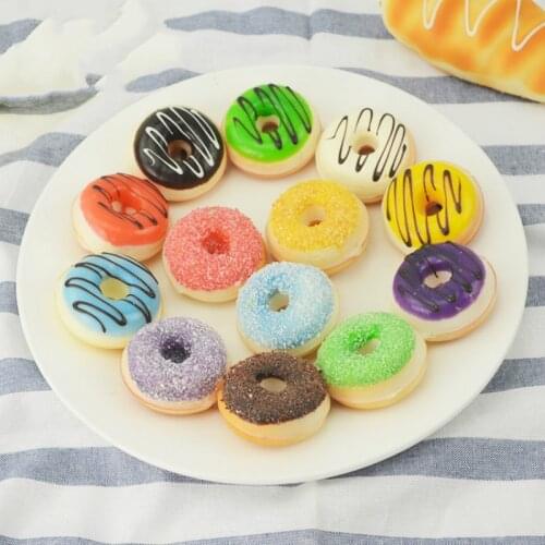 1Pc 5cm Fake Food Simulation Donut Dessert Home Accessories Cake Dessert Pastry Model Photography Props Early Education Toys