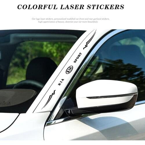 1PCS Car Styling Reflective Body Badge Stickers Side Door Decals For KIA RIO Ceed Sportage Cerato Soul Sorento K1 K2 K5 K3 Flip