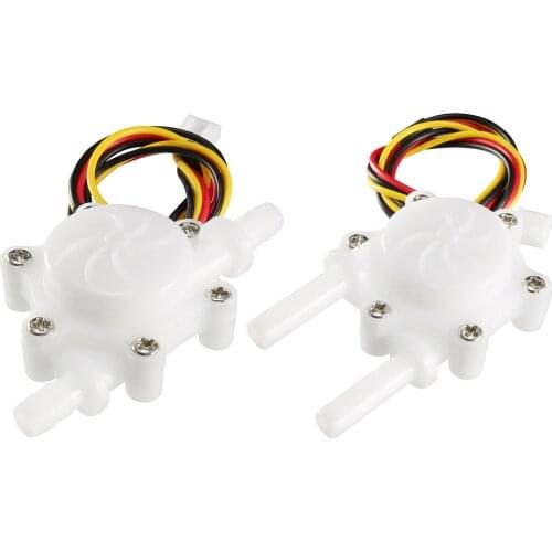 Uxcell 1pc 1/4" Hall Effect Water Flow Sensor Switch Flowmeter Fluid Meter DC5V Fit 1/4" Hose