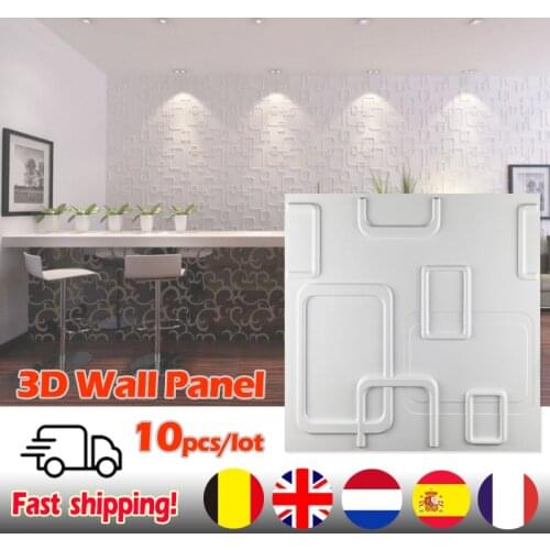10PCS Three-Dimensional Wall Panel Wall Sticker Decorative Living Room 3D Wallpaper Mural Waterproof Bathroom Kitchen 30x30cm