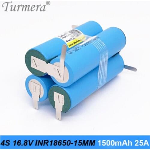 4s 16.8v 14.4v INR18650-15mm 25a 18650 Pack Battery 1500mah Welding Battery for Screwdriver Shura Shurik Battery Customized