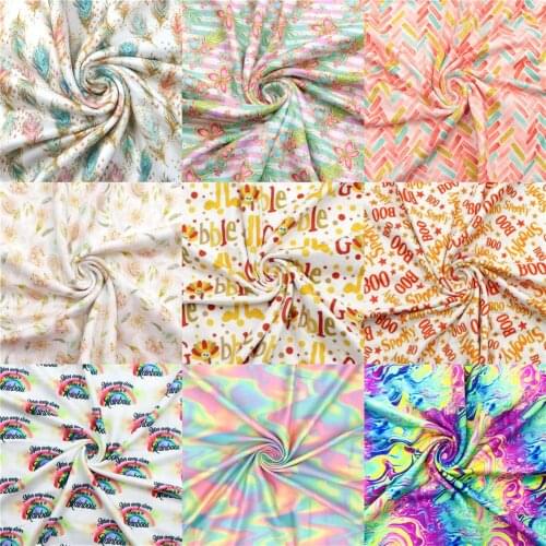 50*145cm Patchwork Feather Double Brushed Poly Knit Fabric Tissue Sewing Quilting Fabrics Needlework Material DIY Handmade