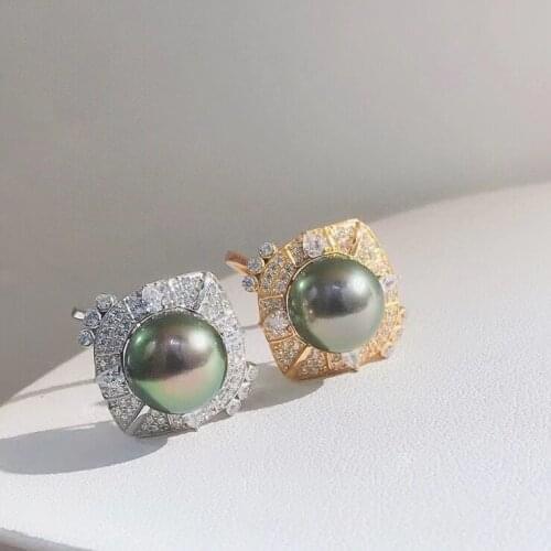 925 Sterling Silver Adjustable Free Size Ring Settings Findings Mountings Parts for Pearl Corals Jade Crystal Agate 10pcs/lot