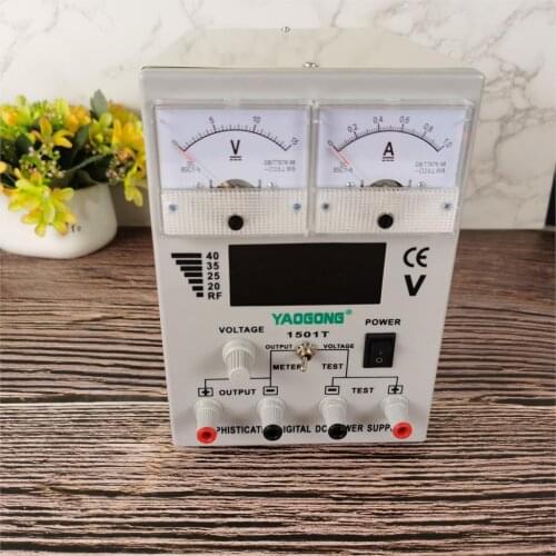 Precision digital display maintenance power supply Yaogong 1501T regulated DC power phone computer repair adjustable 15V 3A