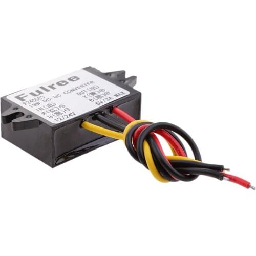 DC Volt Converter 8-36V 12V/24V Step Down to 5V 3A/15W Car LED Power Supply Waterproof
