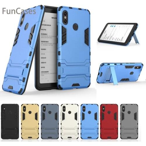 For Xiaomi Mi Max 3 Case Cover Luxury Iron Man Stand Case Hard Armor+Soft Silicone TPU Cover For Xiaomi Mi Max 3 Funda Couqe