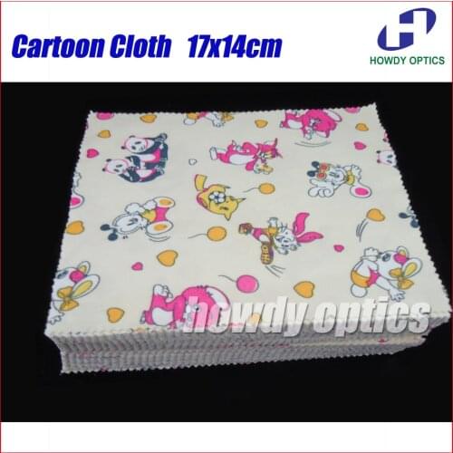 HM-18) Quality Cartoon lens spectacle glasses Microfiber cleaning cloth Neddle-2 17x14cm