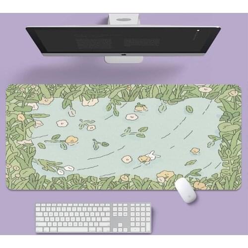 Green Plant Natural Rubber Gaming mousepad Desk Mat Large gaming laptop XL non-slip rubber office computer mouse pad