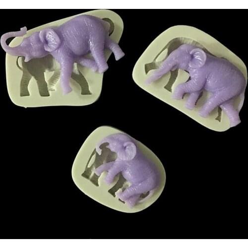 Minsunbak Different Forms Of Small Elephant Silicone Mold Chocolate Gumpaste Baking Tools Cake Decoration